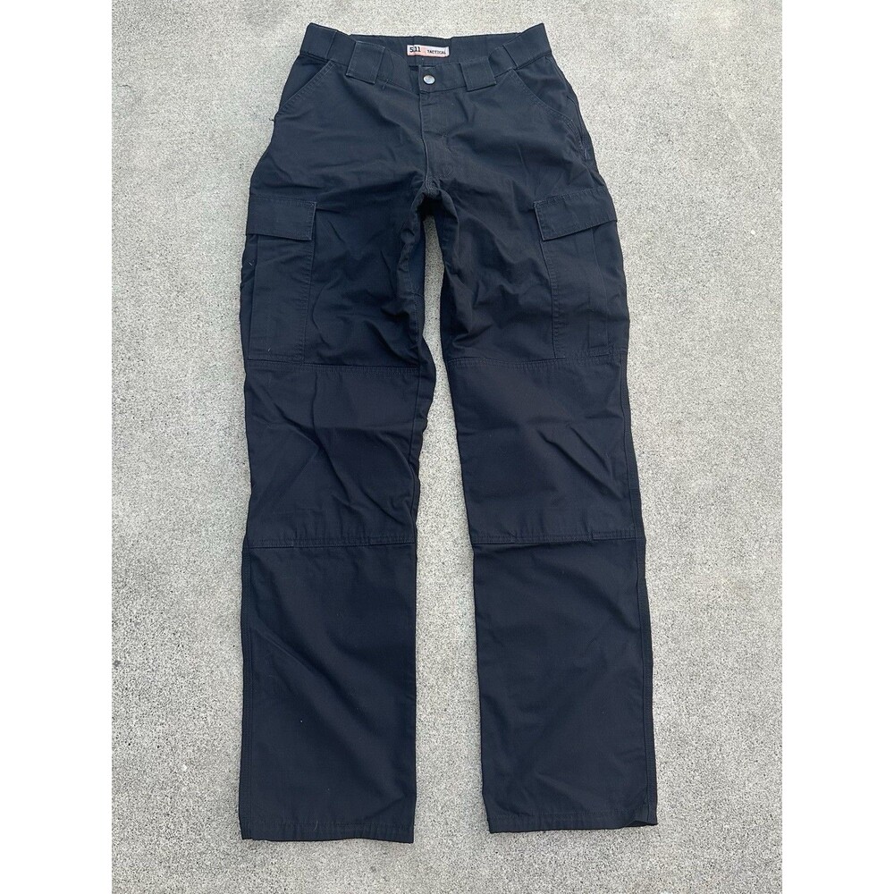 5.11 Tactical Cargo Pants Women’s Black Ripstop Utility Workwear Size 10 Long